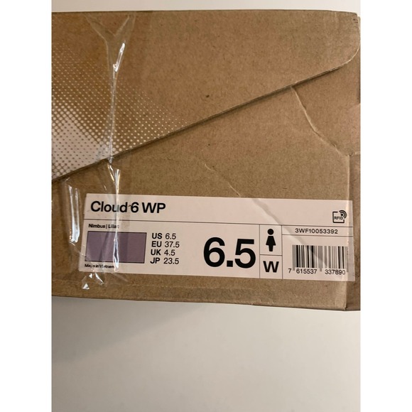 On Cloud 6 WP Waterproof Running Shoes Women's Nimbus Lila Size 6.5 - Picture 8 of 15